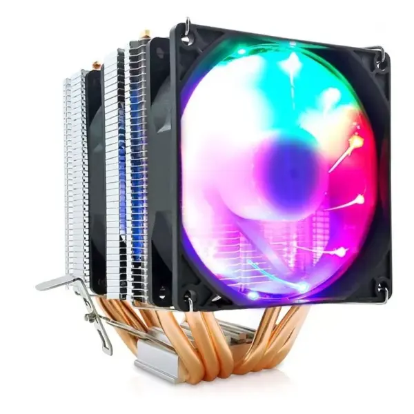 CPU Cooler 6 Tubos de Calor PWM RGB PC Silencioso Intel AMD